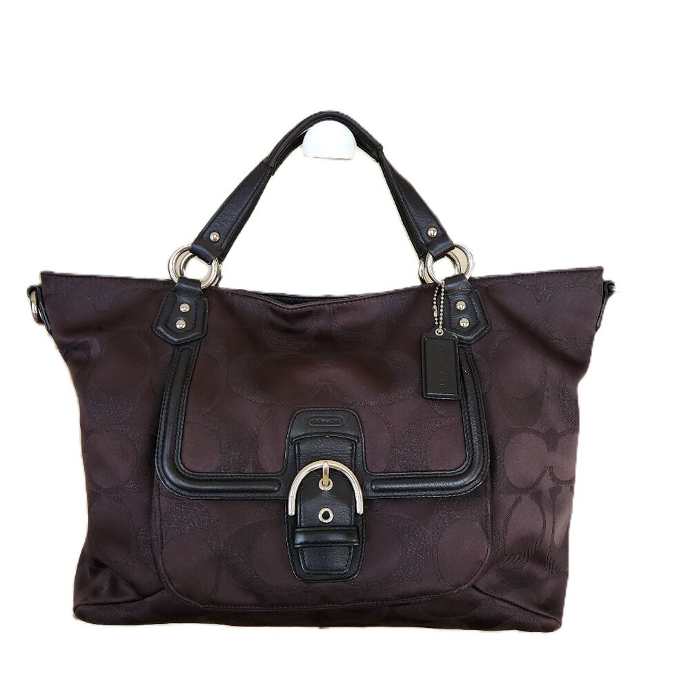 Euc Coach Campbell Metallic Signature Shoulder Bag Handbag